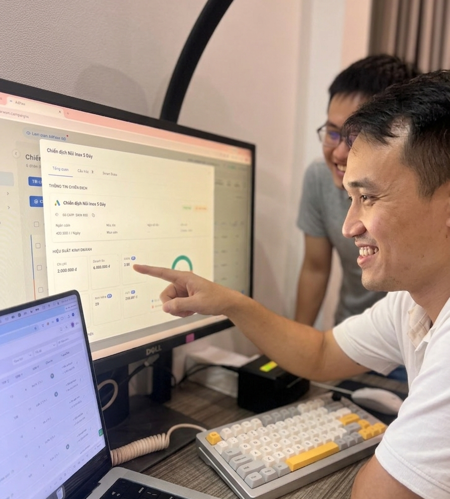 Dashboard kinh doanh tổng quan sau khi triển khai AdPase