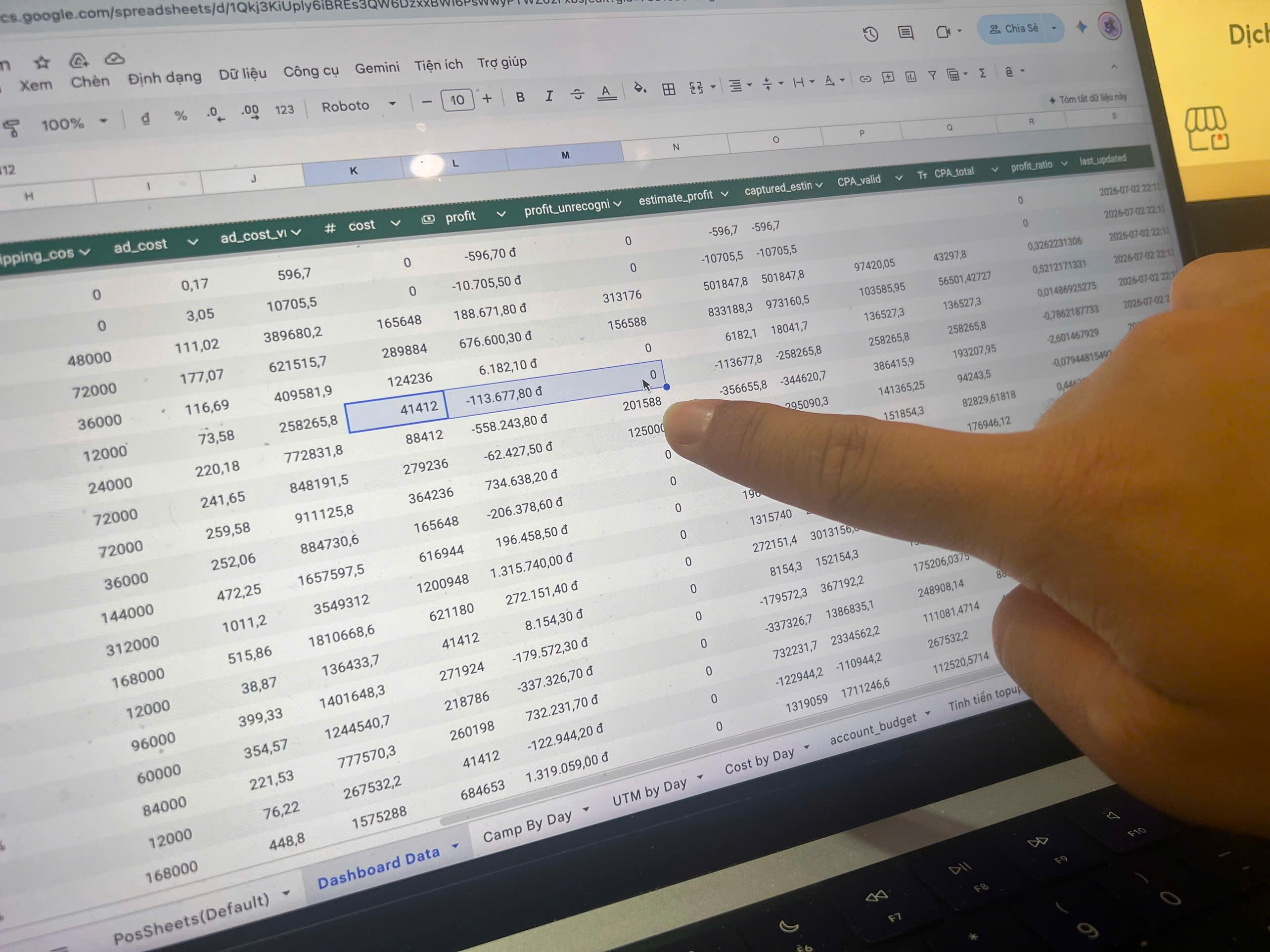 Hiện trạng trước khi dùng AdPase - dữ liệu rời rạc